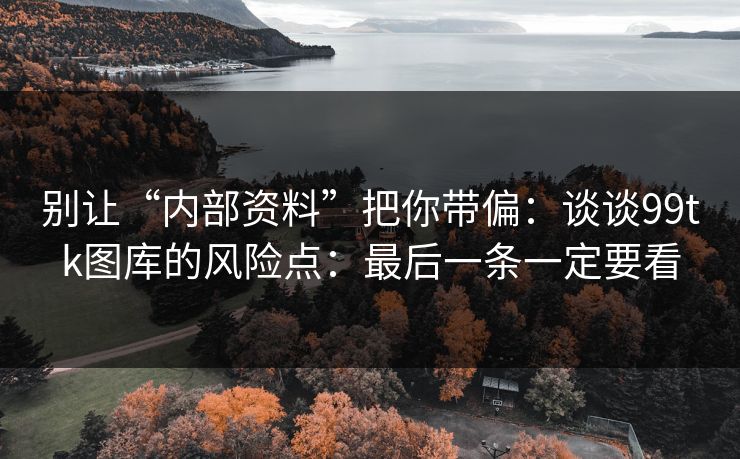 别让“内部资料”把你带偏：谈谈99tk图库的风险点：最后一条一定要看